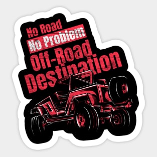 no Road No Problem Offroad Destination Sticker